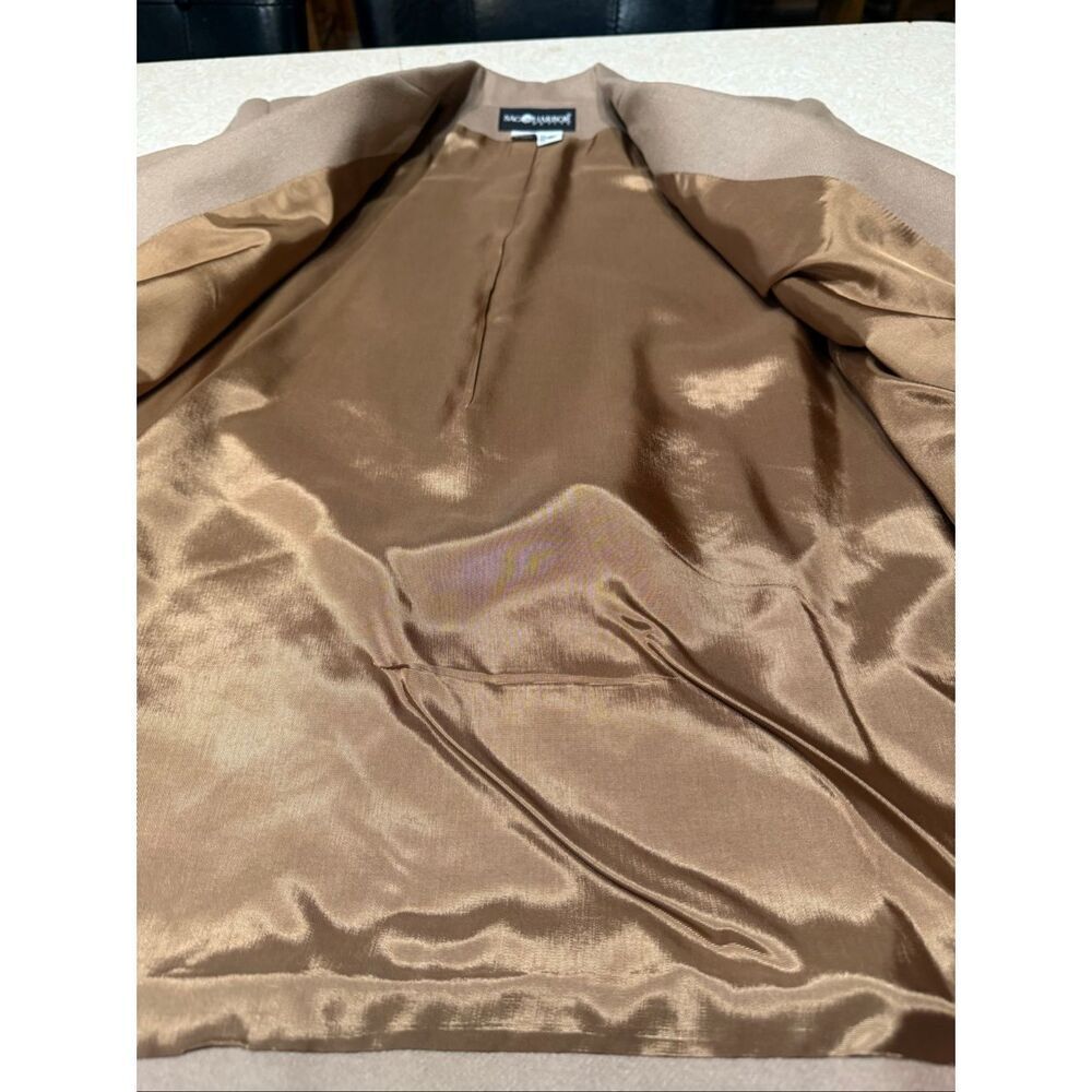 VTG Sag Harbor women's camel-colored 100% wool blazer Sz 10 P NWT - Picture 4 of 7